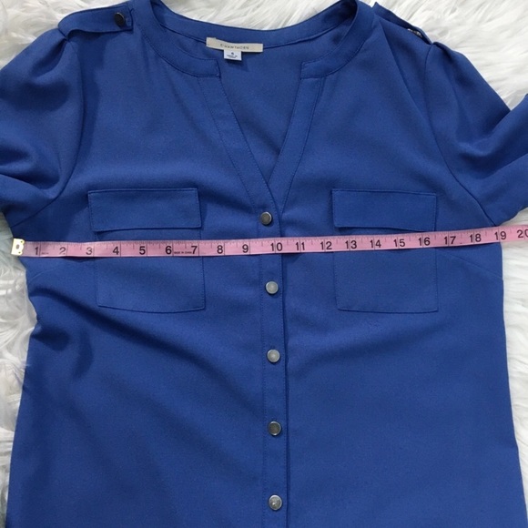 41 Hawthorn Tameron Button Down Blouse Blue Small - Picture 6 of 8